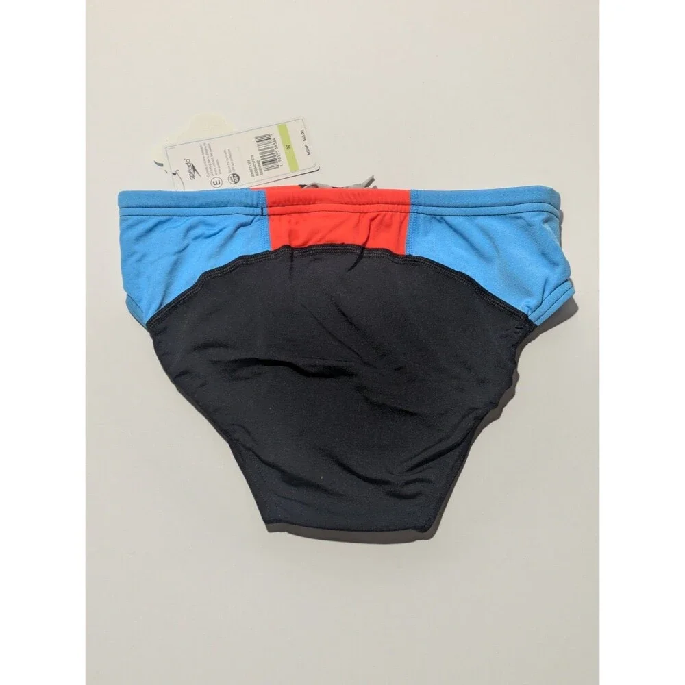 Speedo Eco Endurance Good Vibes Only‎ Siren Red Swim Brief Men's Size 30